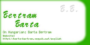 bertram barta business card